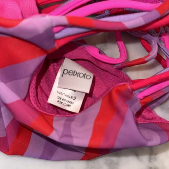 Peixoto Pink & Purple Striped Swimsuit 2Y - Picture 3 of 6